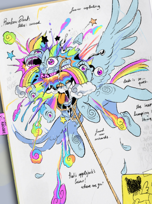 A mock ad for the webcomic Heartache of Chaos written by Tumblr user Gorjee